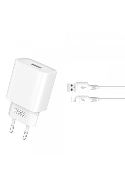 Apple XO Design CE02D Lightning Cable Charger, 18W, 3A, 1 x USB-A, White