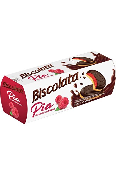 Araz et Biscolata Pia Frambuazlı Sandviç Bisküvi 100GR X 12 Adet