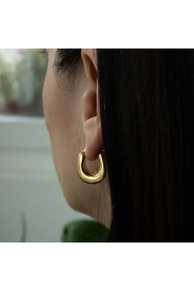 IOSA Bold Arc Hoops Silver Earrings