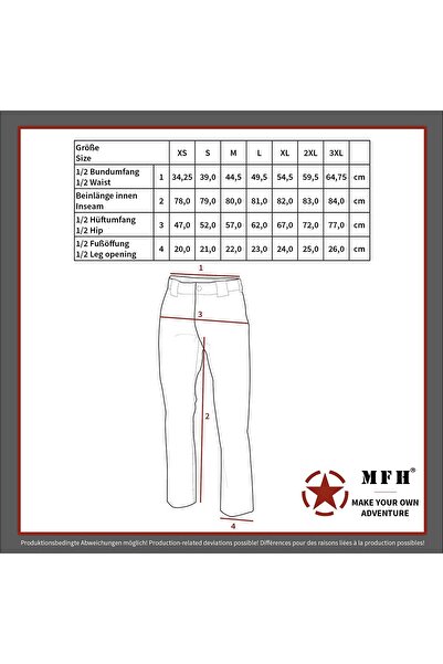 MFH US army combat BDU pants, black