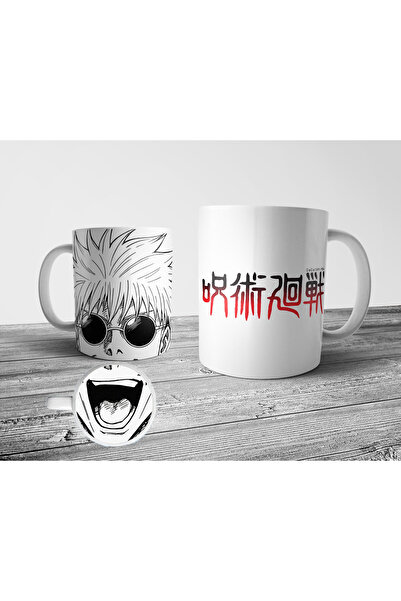 Pixxa Satoru Gojo Jujutsu Kaisen Mug with Bottom Mouth Pattern Model 3