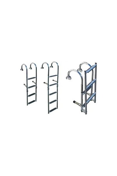 TNG Outdoor Scară Viper 3, oțel inoxidabil AISI 316, lustruită cu trepte antiderapante