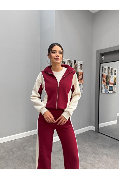 La Perla Boutique Double Color Piped Sweatshirt Set