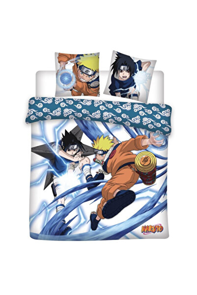 NARUTO Rasengan vs Chidori dublu, dublu cuvertură de pat 240×220cm, 65x65 cm