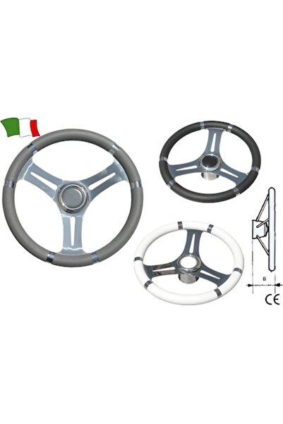 TNG Outdoor Volan din poliuretan cu spițe din oțel inoxidabil, alb