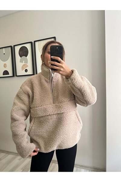 TB Butik Half Zip Plush Swet - Softshell Fleece