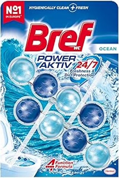 SanalAMCA Store Bref WC Aktiv Ocean Scented, pachet de 2 bile de curățare pen...