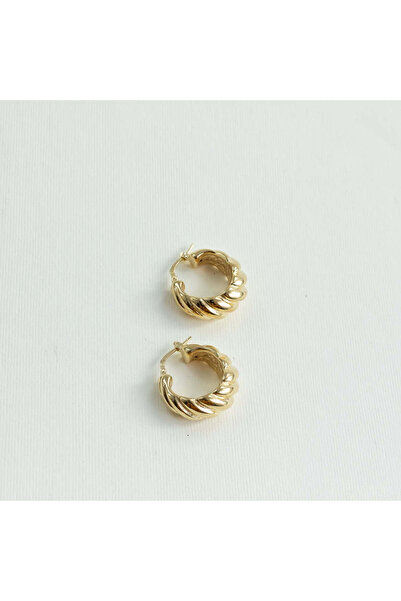 IOSA Silver Twist Croissant Hoops Earrings