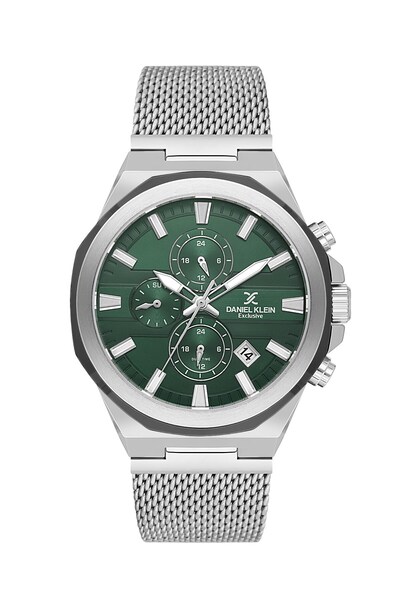 Daniel Klein ساعة رجالية حصرية بسوار شبكي فضي DK.1.14234-3