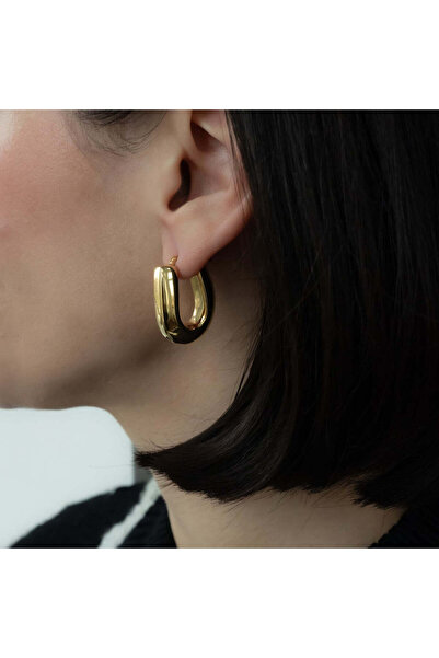 IOSA Modern Ellipse silver earrings