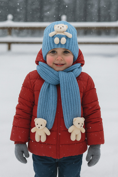 Silmaril 2/14 Stylish and Comfortable Unisex Baby Kids Beanie Scarf Set – Fle...