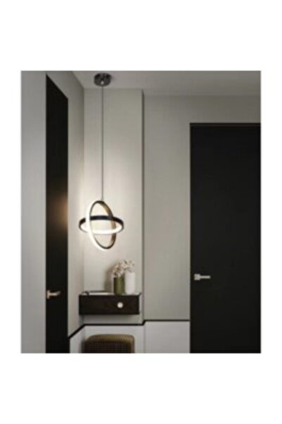 luminastar LED Chandelier 24W with Crystals, Black Body, Height 50 cm