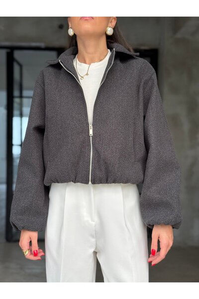 Marbella Women's New Season Bomber Cashmere Short Coat Jacket