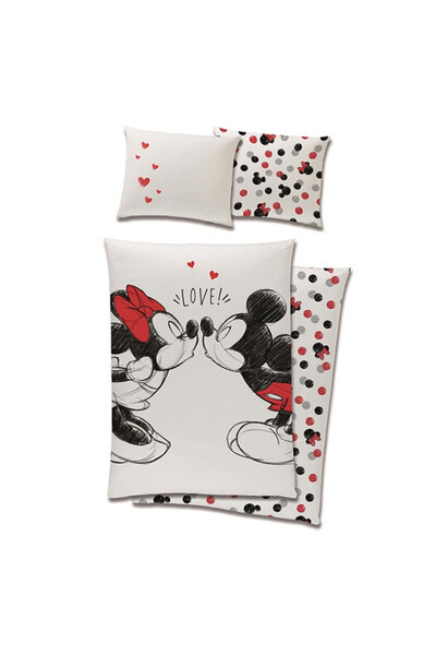 Disney Mickey Love lenjerie de pat 140×200cm, 70x90 cm