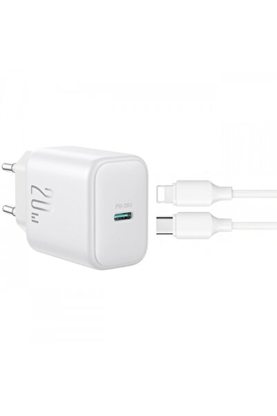 Apple Joyroom JR-TCF20 Lightning Cable Charger, 20W, 3A, 1 x USB-C, White