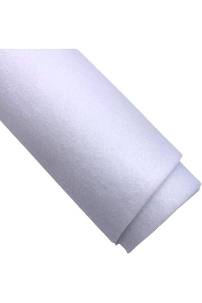 TELASTAR Beyaz Renk Metrelik Ince Keçe Kumaş Keçe 1 Mm Aktivite Keçesi Renkli Keçe 1 Metre (100 Cm X 100 Cm)