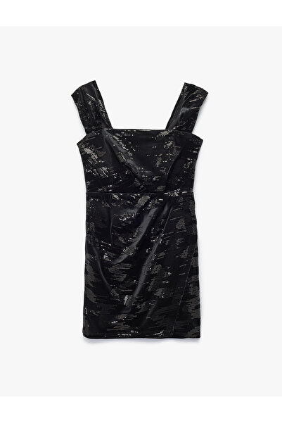 Koton Strapless Sequined Sleeveless Bodycon Mini Evening Dress