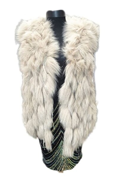 OEM Vesta blana naturala de vulpe, marime universala