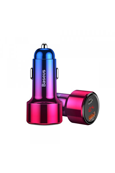 Baseus Incarcator Auto Magic Display Series, 45W, 5A, 1 x USB-A - 1 x USB-C, Multicolor CCMLC20C-09