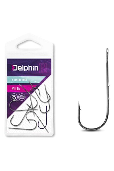 DELPHİN Cârlige B! X-BARB MINI Cheburashka, 8 bucăți, mărimea 8 (pentru păstrăv, plătică, biban, șalău)