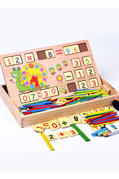 Generic Montessori Wooden Learning Box – Multifunctional Educational Toy with Counting Sticks
