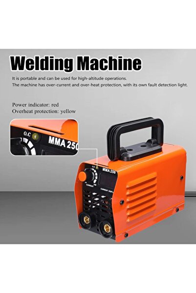 Morelian MMA-250 Mini Metal Home Welding Machine, DC, Orange, Stainless Steel
