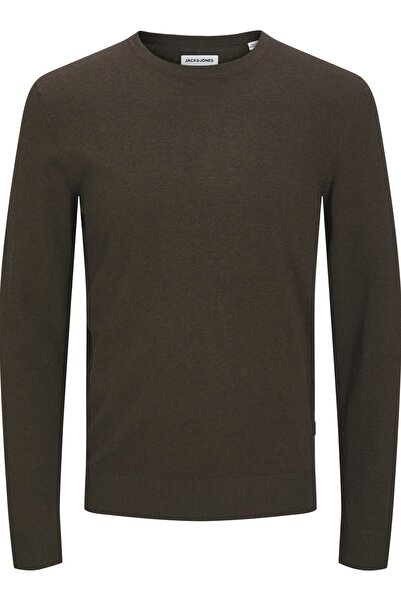 Jack & Jones Men's Brown Sweater Model Code: (12208364) Jjeemıl Knit Crew Neck Noos