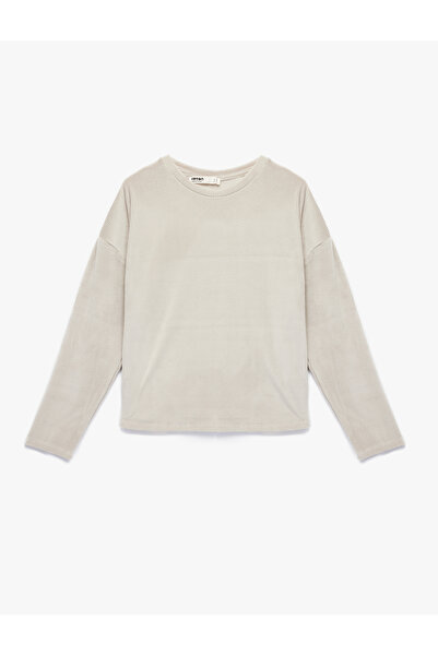 Koton Long Sleeve Crew Neck Comfortable Fit Pajama Top