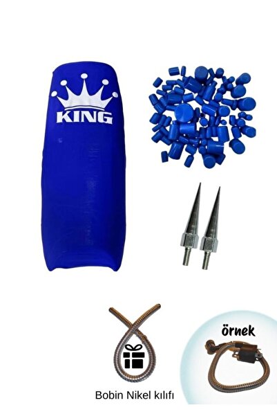 GMS CG Çita Mavi Kıng Koltuk Kılıfı+80 Pcs vida kapağı+2 ad. sivri vida+buji kablosu kılıfı