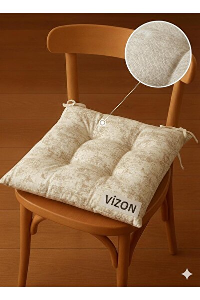 Mirayra Tekstil 4-Piece Garden, Balcony, Living Room Chair Cushion, with Laces