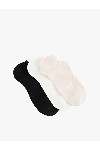 Koton Σετ με 3 αόρατες κάλτσες πολύχρωμες