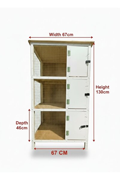 Handmade Wooden three-shelf chicken coop
