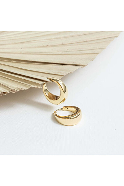 IOSA Bold Drop Hoops Midi Silver Earrings