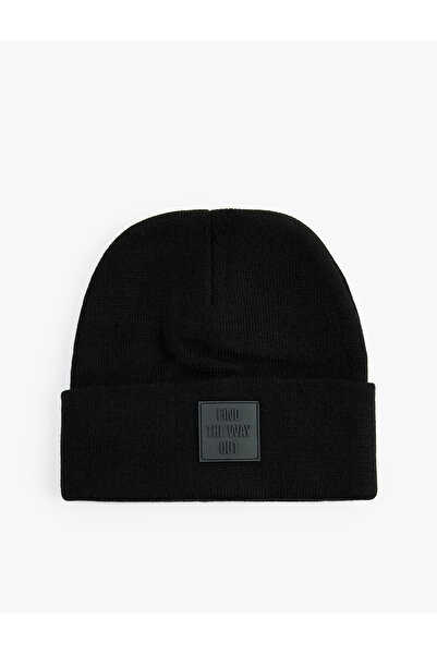 Koton Layered Basic Beret with Label Detail