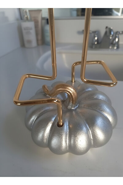 Al Ver Gülüm Pumpkin Figured Paper Towel Holder Kitchen Bathroom Decorative Napkin Holder Modern Roll Towel Stand Gold Color