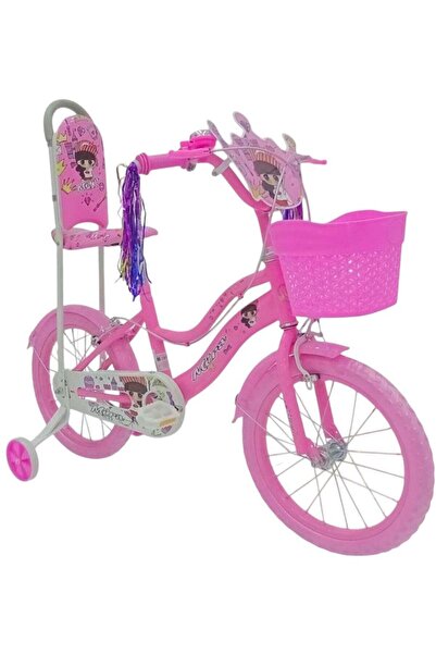Toybox دراجة أطفال مقاس 16 بوصة للبنات مع عجلات تدريب وسلة (من سن 6 إلى 8 سنوات)