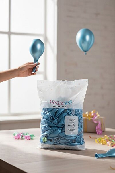 Cadde Süs بالون معدني ملون 10 قطع