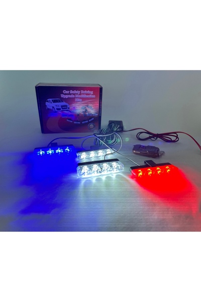 Sistem Led Market Mavi Kırmızı Beyaz Panjur Led 4lü Modlu Kumandalı 12v