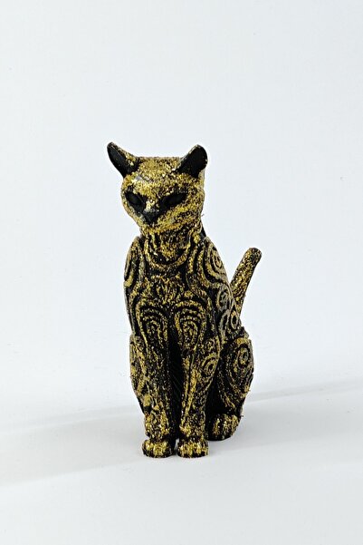 ChillOutlet Decorative Cat Gold 19x13x7 cm