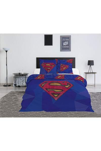 Superman Blue double, double duvet cover 240×220cm, 65x65 cm
