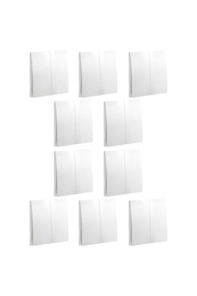 Raco Legrand Mallia Senses 2 Gang 2 Way Switch 16A 250V Matt White Screw Terminals 10PCS