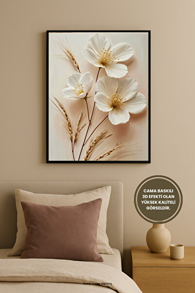 seninürünün Stillbloom - Gerçek Cama Baskılı Siyah Alüminyum Metal Çerçeveli ...