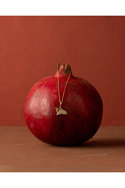 Silveria Jewels 925 Ayar Gümüş Altın Renkli Balina Kuyruğu Kolye