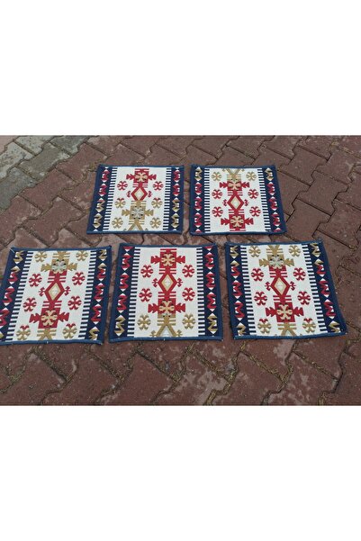 ŞAHMERDANOĞLU 37X40 cm Magnificent Small Rugs, Gift, Car Seat Set V775