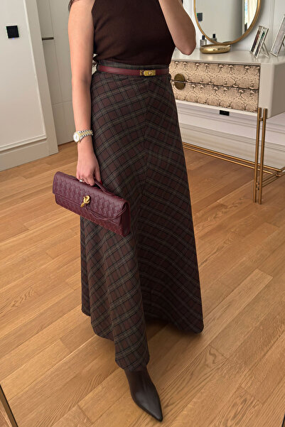 MAGARDE تنورة منقوشة من الموسم الجديد - كاكي