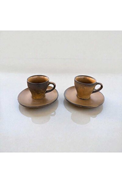 Home Inn Home Textile Rustic Matte Ceramic Coffee Cup Set – 4 Pieces, Handcrafted Vintage Espresso - Coffee Set