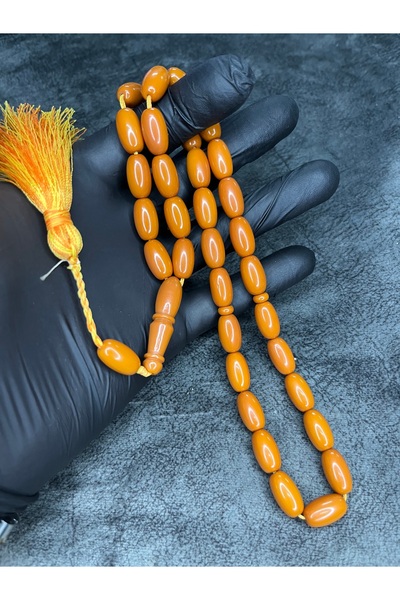 Mos Tespih سبحة كهرمانية قابلة للطي كبيرة الحجم بشرابة من مجموعة قديمة قابلة ...