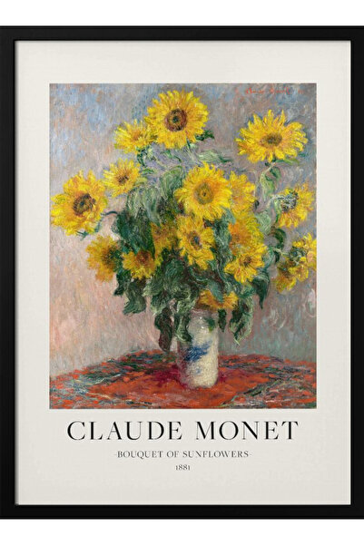 Tablouri Decor Πίνακας σε κορνίζα «Μπουκέτο με ηλιοτρόπια» του Κλοντ Μονέ