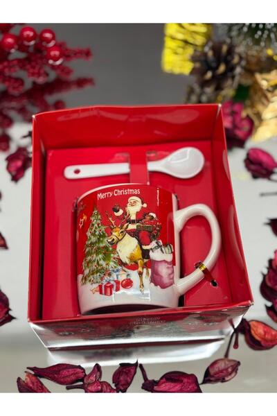 KirLiNova Santa Claus Ceramic Mug with Spoon 4