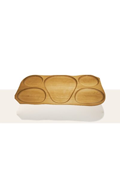 ArtKer beech wood serving platter, 5 compartments